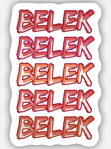 Geschenk für Belek - Sticker Größe S (10 x 10 cm) - Mattweiß