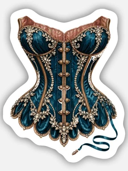 Burlesque - Sticker Größe S (10 x 10 cm) - Mattweiß