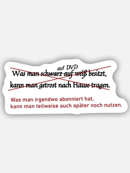 schwarz auf weiss - Sticker Größe S (10 x 10 cm) - Mattweiß
