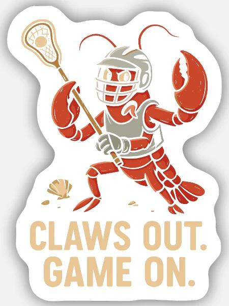 Claws out. Game on - Sticker Größe S (10 x 10 cm) - Mattweiß
