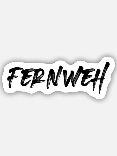 Fernweh - Sticker Größe S (10 x 10 cm) - Mattweiß