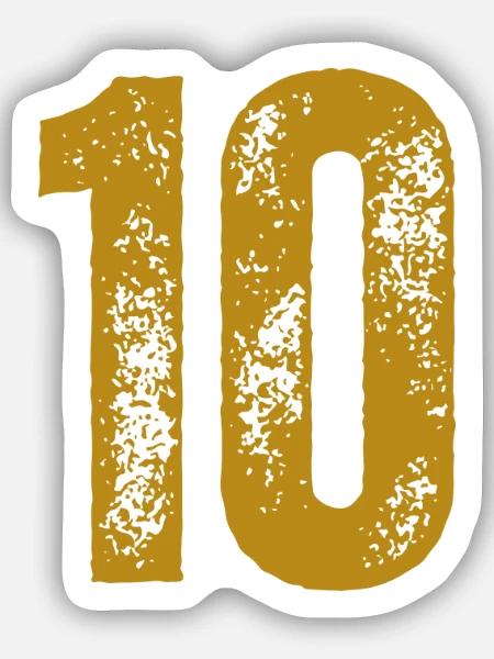 10 - Sticker Größe S (10 x 10 cm) - Mattweiß