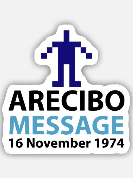 Pixel Avatar Nachricht Logo Arecibo - Sticker Größe S (10 x 10 cm) - Mattweiß