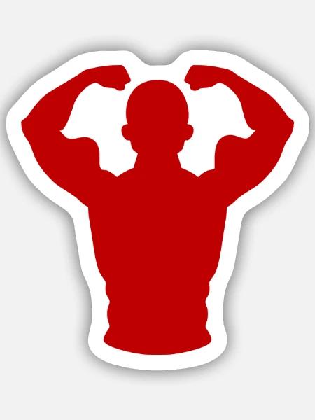 Crimson Flex Silhouette - Sticker Größe S (10 x 10 cm) - Mattweiß