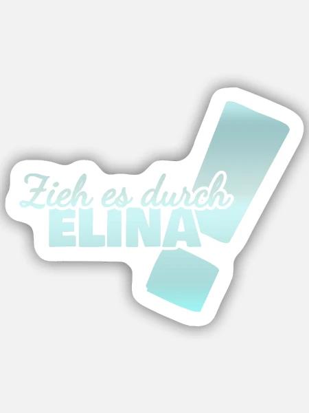Geschenk für Elina - Sticker Größe S (10 x 10 cm) - Mattweiß