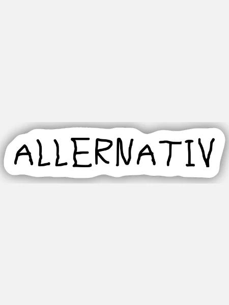 Allernativ alternativ - Sticker Größe S (10 x 10 cm) - Mattweiß