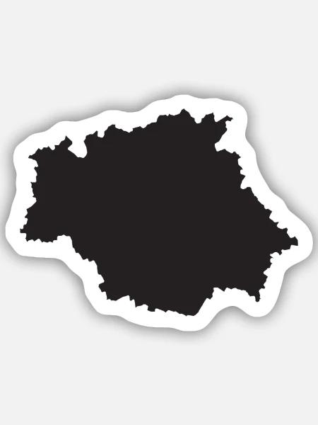 Hidalgo Humor-Geschenk-T-Shirt - Sticker Größe S (10 x 10 cm) - Mattweiß