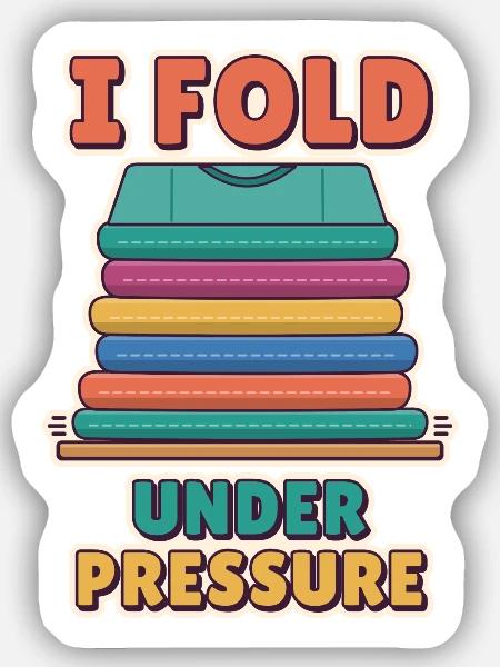 Ich gebe unter Druck nach - Sticker Größe S (10 x 10 cm) - Mattweiß