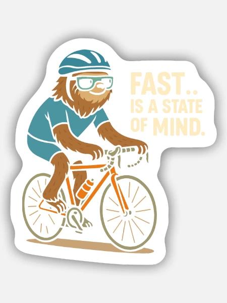 Fast… is a state of mind - Sticker Größe S (10 x 10 cm) - Mattweiß