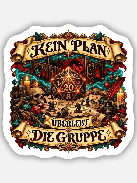 Spielleiter Gruppenchaos - Sticker Größe S (10 x 10 cm) - Mattweiß