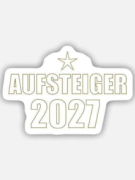 Aufsteiger 2027 - Sticker Größe S (10 x 10 cm) - Mattweiß