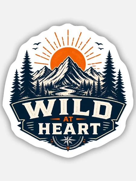 Wild at Heart Bergwelt - Sticker Größe S (10 x 10 cm) - Mattweiß