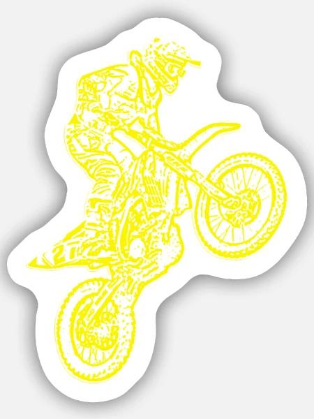 enduro - Sticker Größe S (10 x 10 cm) - Mattweiß