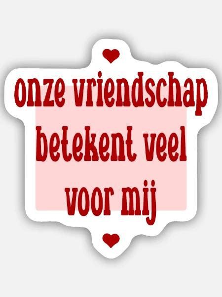 Dankbarkeit Beste Freundin - Sticker Größe S (10 x 10 cm) - Mattweiß