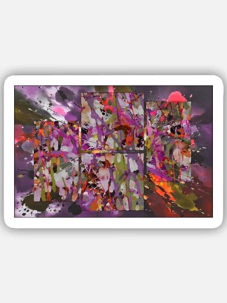 schichtigkeiten - Sticker Größe S (10 x 10 cm) - Mattweiß