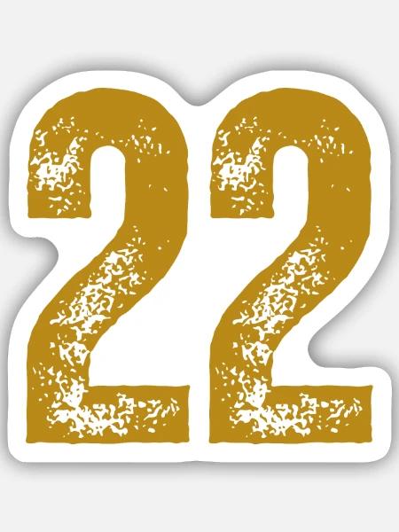 22 - Sticker Größe S (10 x 10 cm) - Mattweiß