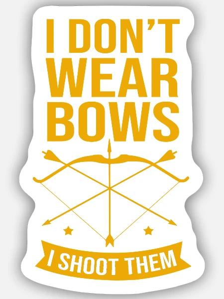Bogenschütze Bogen Bogenschießen - Sticker Größe S (10 x 10 cm) - Mattweiß