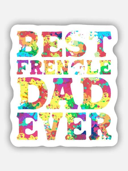Frengle Hund - Sticker Größe S (10 x 10 cm) - Mattweiß