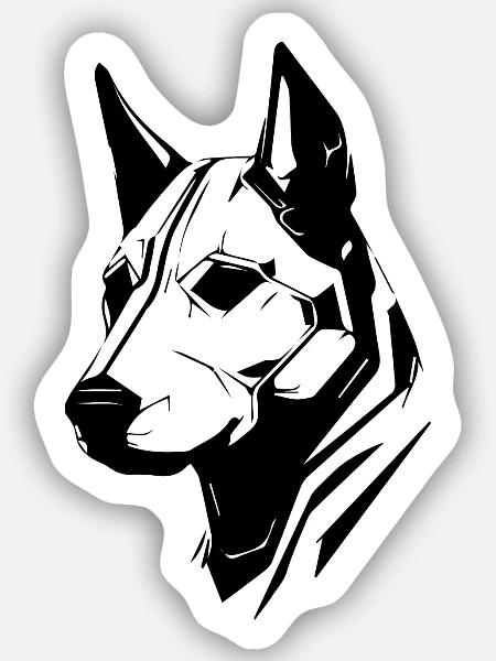 Dog dog - Sticker Größe S (10 x 10 cm) - Mattweiß