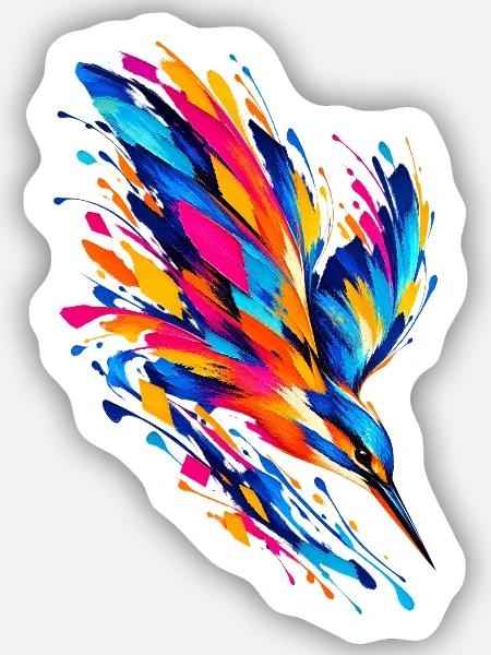 Prismatischer Eisväger - Sticker Größe S (10 x 10 cm) - Mattweiß
