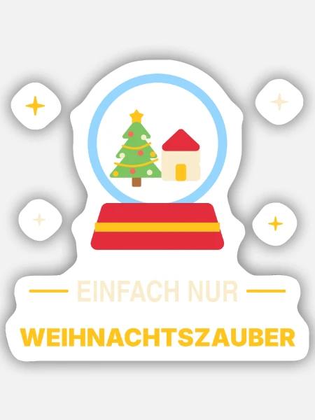Einfach nur Weihnachtszauber – Schneekugel - Sticker Größe S (10 x 10 cm) - Mattweiß