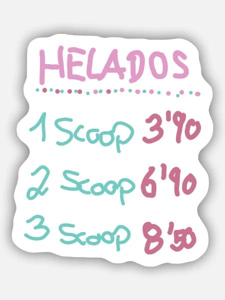 Eis speiseeis - Sticker Größe S (10 x 10 cm) - Mattweiß