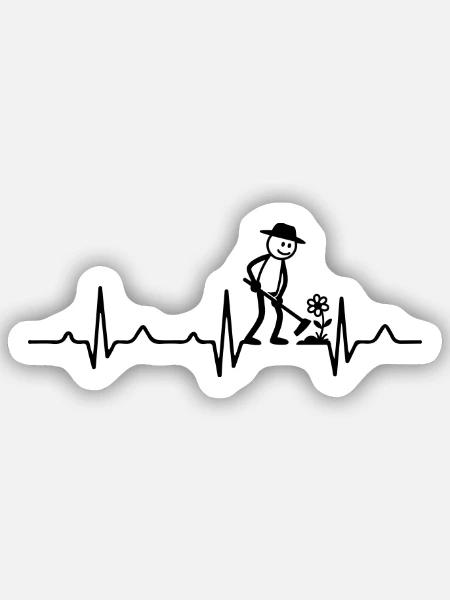  Garten Landwirt Landschaftgärtner - Sticker Größe S (10 x 10 cm) - Mattweiß