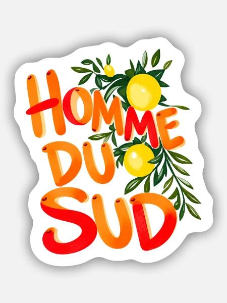 Southern Man Citrus Sun - Sticker Größe S (10 x 10 cm) - Mattweiß