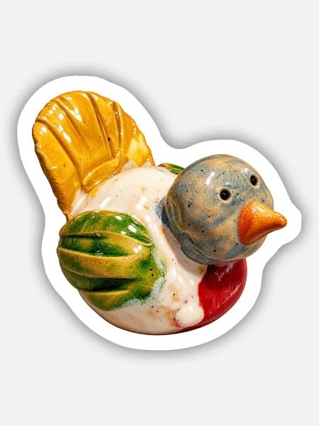 Ptaszek_SpokoLoko - Sticker Größe S (10 x 10 cm) - Mattweiß