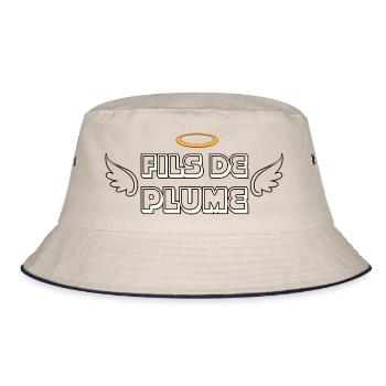 Fils de Plume  - Bob - blanc cassé/bleu marine - Devant