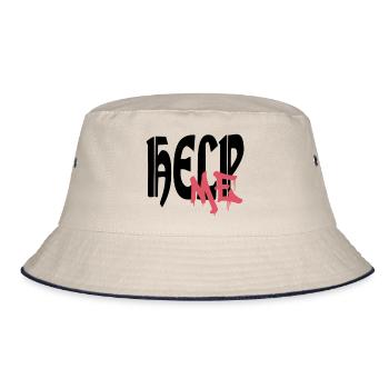 HelpMe - Bucket Hat - Natur/Navy - Vorne