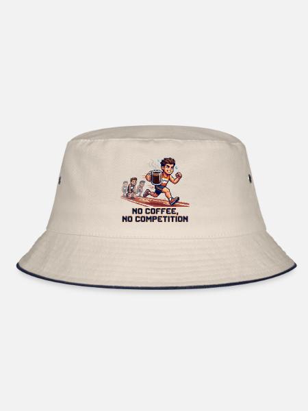 No_coffee-_no_competion - Bucket Hat - Natur/Navy