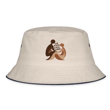 We Need Each Other - Bucket Hat - Natur/Navy - Vorne