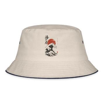 Kraft des Meeres - Bucket Hat - Natur/Navy - Vorne
