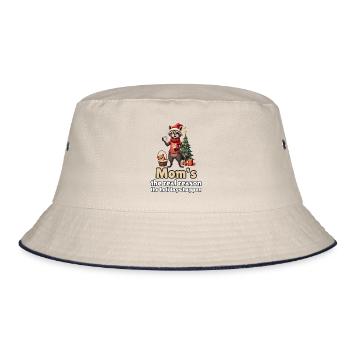 Mom's the real reason – Waschbär-Mama Weihnachten - Bucket Hat - Natur/Navy - Vorne