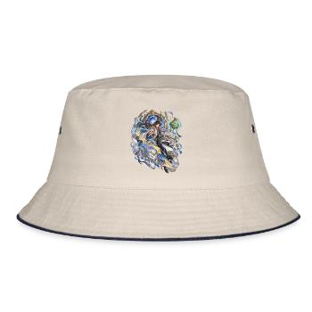 Drachenmeister und Sternenpfad - Bucket Hat - Natur/Navy - Vorne