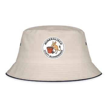 Mineralisch Statt Blumenerde Sukkulenten - Bucket Hat - Natur/Navy - Vorne