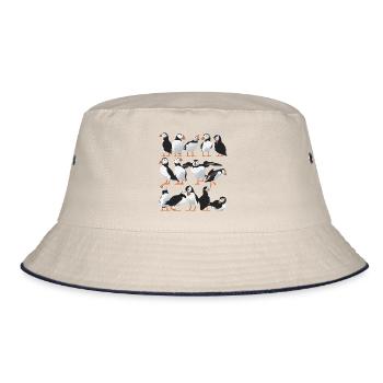 Mehr Puffin-Freunde - Bucket Hat - Natur/Navy - Vorne
