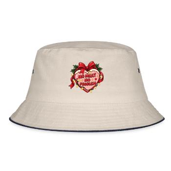 No Meat No Problem Christmas - Bucket Hat - Natur/Navy - Vorne