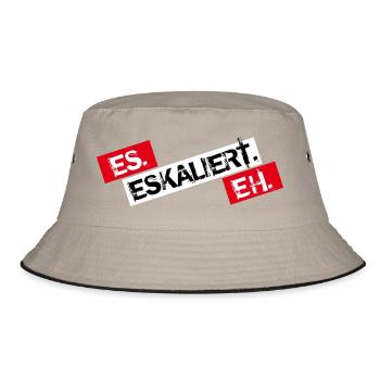 Es Eskaliert Eh - Bucket Hat - Khaki/Schwarz - Vorne