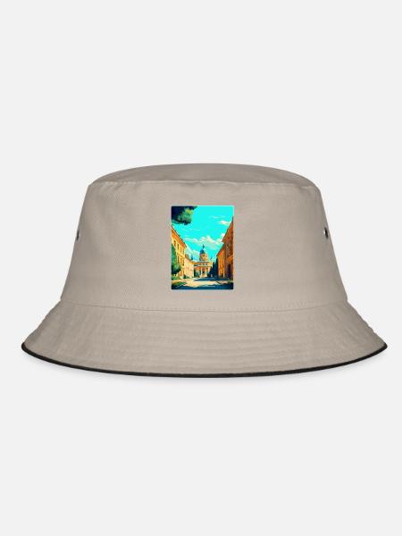 Potsdam Deutschland Vintage Reiseplakat Souvenir WPA - Bucket Hat - Khaki/Schwarz