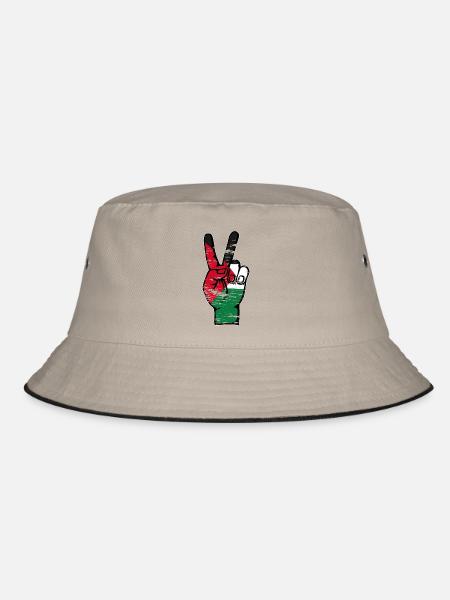 Palästina Flagge Frieden Victory Symbol used - Bucket Hat - Khaki/Schwarz