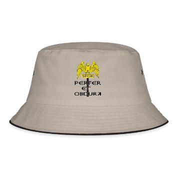 Römer Rom Römisch SPQR Roma Feldzeichen - Bucket Hat - Khaki/Schwarz - Vorne