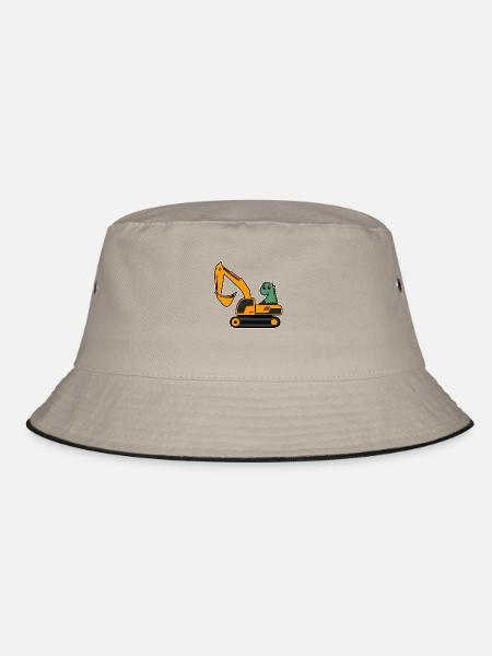 Dino Bagger - Bucket Hat - Khaki/Schwarz