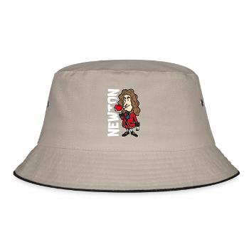 Kluger Newton Gravitationsgesetz - Bucket Hat - Khaki/Schwarz - Vorne