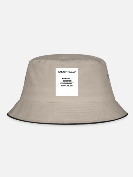 Ordnung und Sauberkeit - Bucket Hat - Khaki/Schwarz