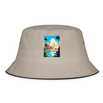 Palma De Mallorca Spain Vintage Travel Poster WPA - Bucket Hat - khaki/black - Front