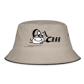 Cool Crab Coole Krabbe baby lustiges Bild funny - Bucket Hat - Khaki/Schwarz - Vorne