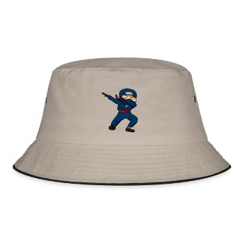 Ninja - Bucket Hat - Khaki/Schwarz - Vorne
