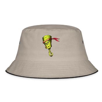 GROMPY GROMSPiRACY - Bucket Hat - Khaki/Schwarz - Vorne